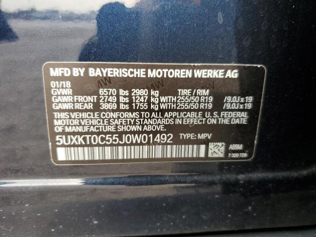 5UXKT0C55J0W01492 BMW X5 Xdr40e