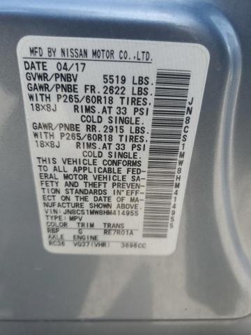 JN8CS1MW8HM414955 Infiniti QX70