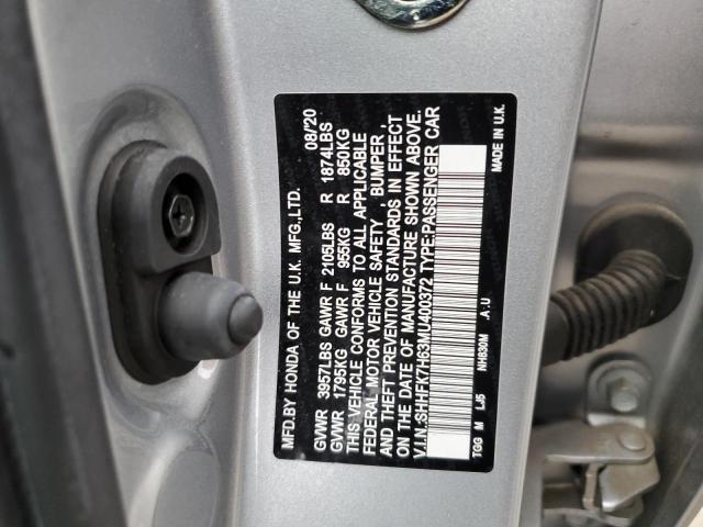 SHHFK7H63MU400372 Honda CIVIC EX