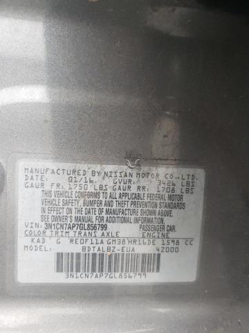 3N1CN7AP7GL856799 Nissan VERSA S