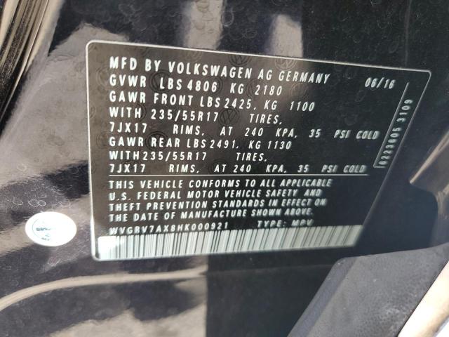 WVGRV7AX8HK000921 Volkswagen Tiguan Wolfsburg