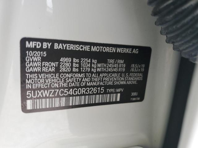 5UXWZ7C54G0R32615 BMW X3 Sdrive28i