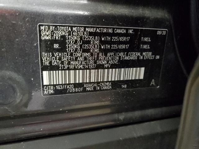 2T3P1RFV5MC141927 Toyota Rav4 Xle
