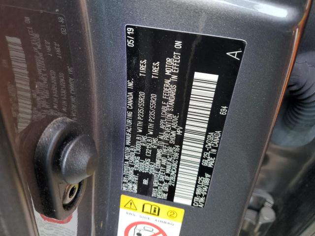 2T2BZMCAXKC198164 Lexus Rx 350 Base