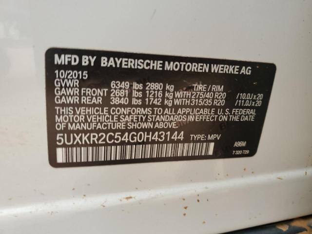 5UXKR2C54G0H43144 BMW X5 Sdrive35i