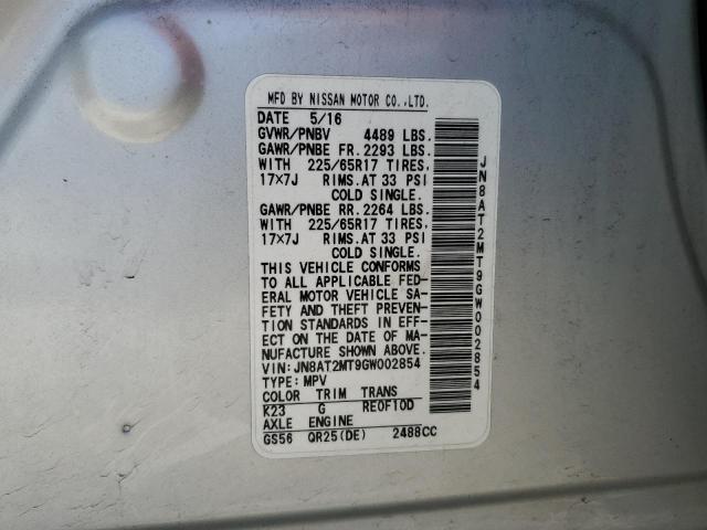 JN8AT2MT9GW002854 Nissan ROGUE S