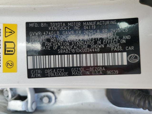 58ABZ1B10KU034448 Lexus ES 350