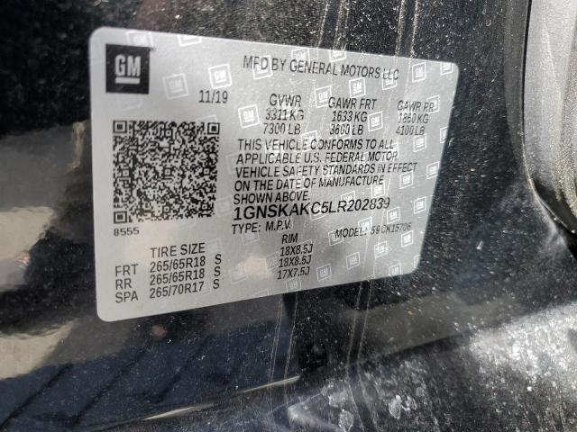 1GNSKAKC5LR202839 Chevrolet Tahoe K1500 Ls