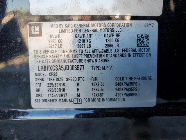 LRBFXCSA5JD003577 Buick Envision Preferred