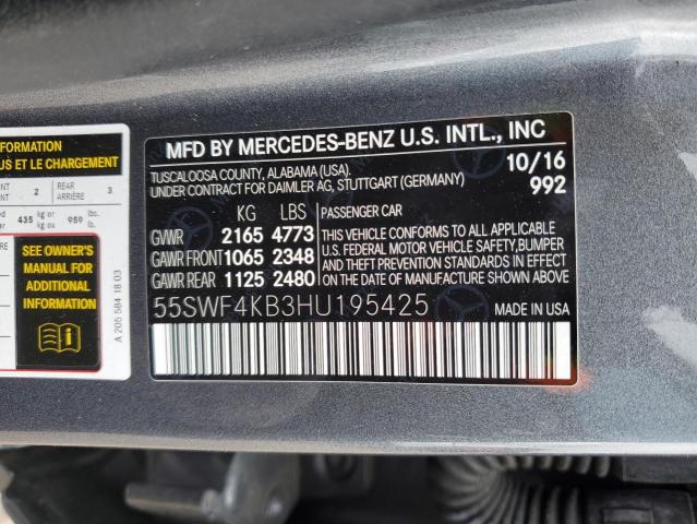 55SWF4KB3HU195425 Mercedes-Benz C 300 4matic