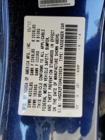 1HGCR2F35HA239924 Honda ACCORD LX