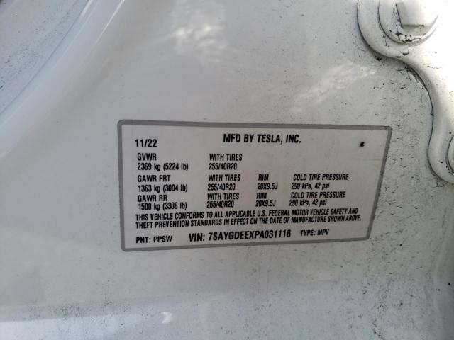 7SAYGDEEXPA031116 Tesla Model Y