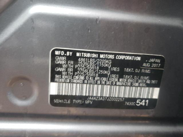 JA4AZ3A37JZ002257 Mitsubishi Outlander Se