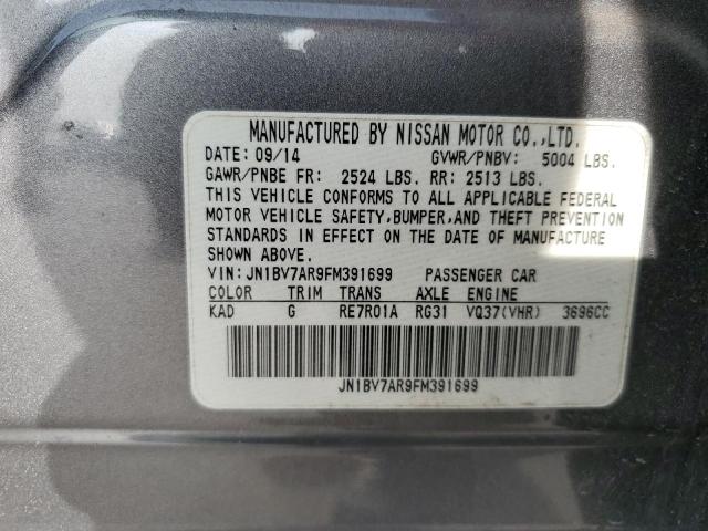 JN1BV7AR9FM391699 Infiniti Q50 BASE