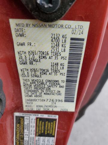 1N6BD0CT5EN726396 Nissan FRONTIER S