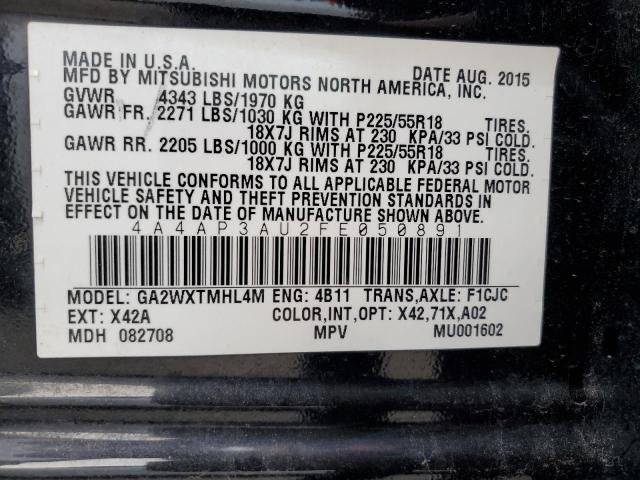 4A4AP3AU2FE050891 Mitsubishi Outlander Sport Es