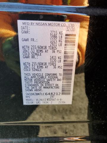 5N1DR2BM7LC648212 Nissan Pathfinder Sv