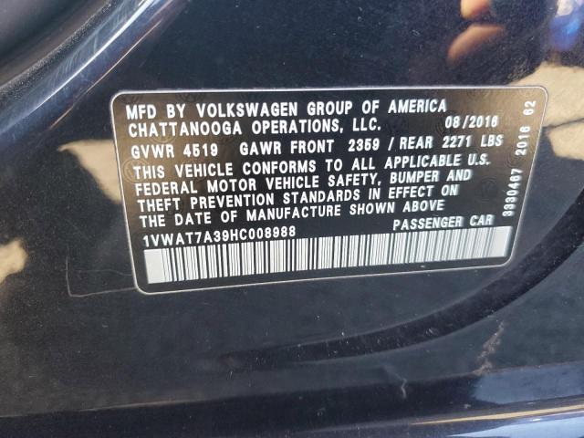 1VWAT7A39HC008988 Volkswagen PASSAT S