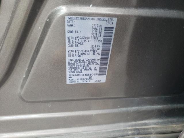 5N1AR2MN1EC688068 Nissan Pathfinder S