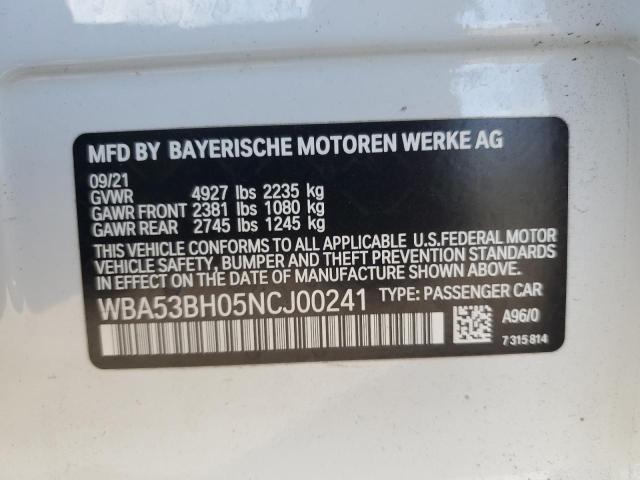 WBA53BH05NCJ00241 BMW 530 I