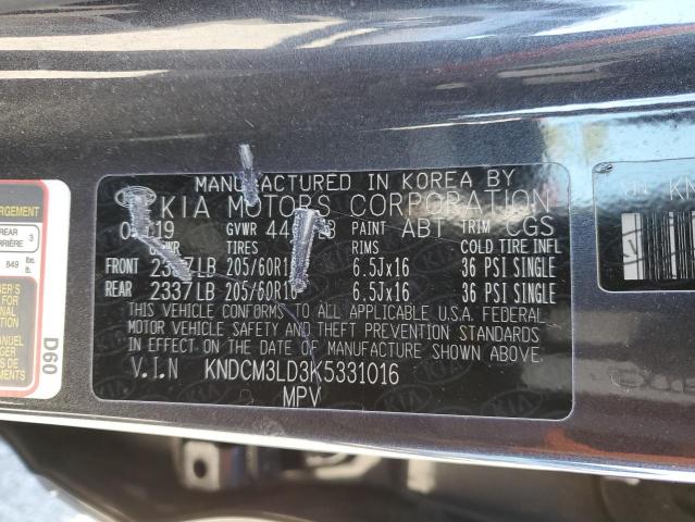 KNDCM3LD3K5331016 KIA NIRO LX
