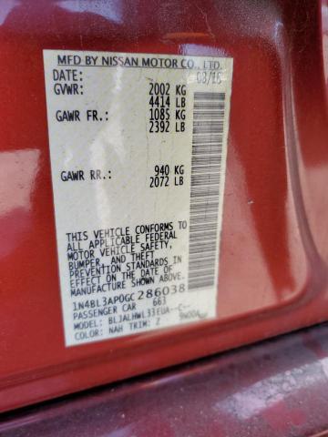 1N4BL3AP0GC286038 Nissan Altima 3.5sl