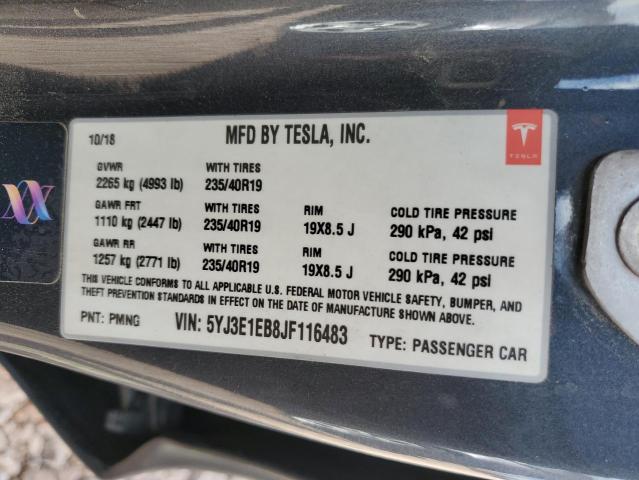 5YJ3E1EB8JF116483 Tesla MODEL 3