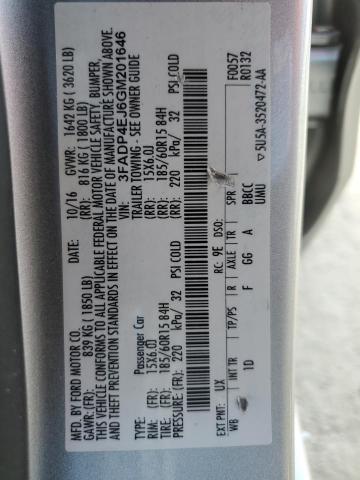 3FADP4EJ6GM201646 Ford FIESTA SE