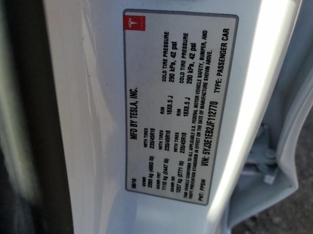 5YJ3E1EB2JF112770 Tesla MODEL 3