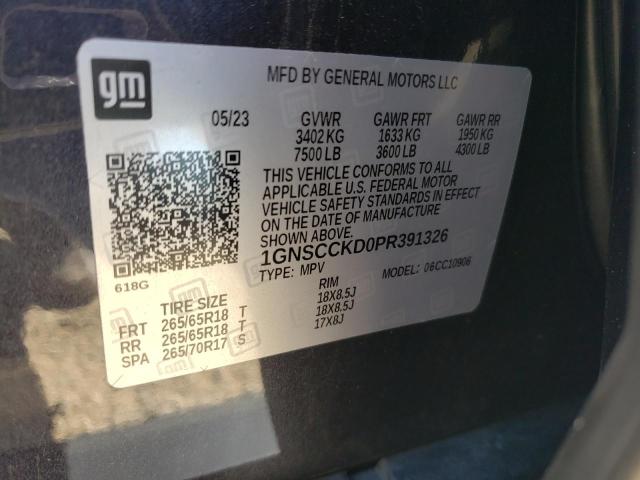 1GNSCCKD0PR391326 Chevrolet Suburban C1500 Lt