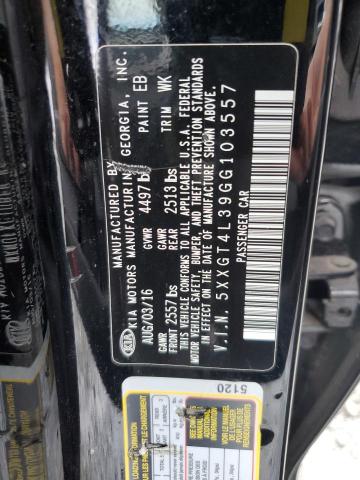 5XXGT4L39GG103557 KIA Optima Lx
