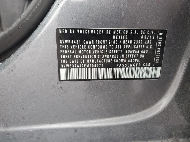 3VW637AJ7EM209271 Volkswagen Jetta Hybrid