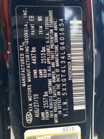 5XXGT4L34LG401654 KIA Optima Lx