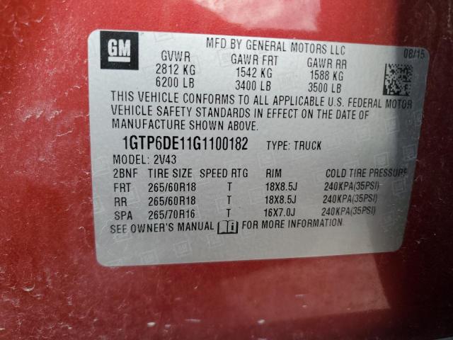1GTP6DE11G1100182 GMC CANYON SLT