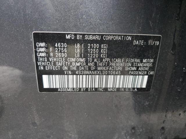 4S3BWAN6XL3010645 Subaru Legacy Limited