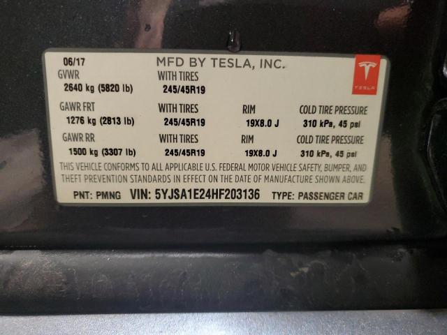 5YJSA1E24HF203136 Tesla MODEL S