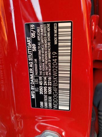WDD3G4FB5KW020419 Mercedes-Benz A 220 4matic