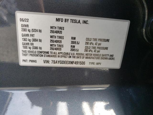 7SAYGDEEXNF491506 Tesla Model Y