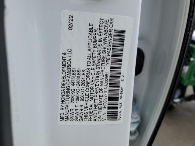 1HGCV2F31NA002581 Honda Accord Sport
