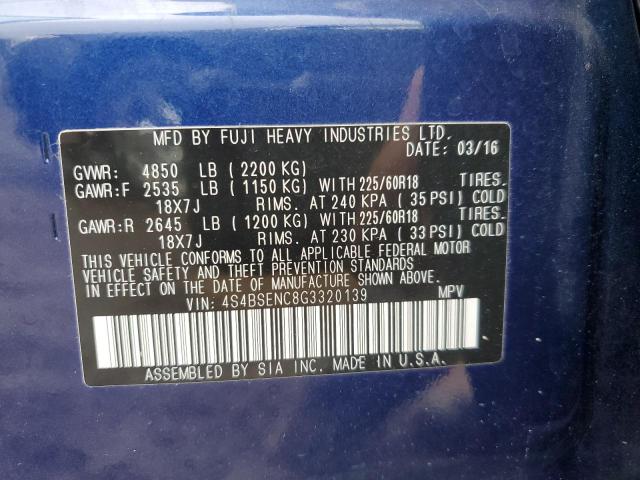 4S4BSENC8G3320139 Subaru Outback 3.6r Limited