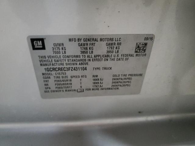 1GCRCREC3FZ431104 Chevrolet Silverado C1500 Lt