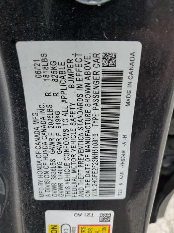 2HGFE2F23NH510816 Honda Civic Lx