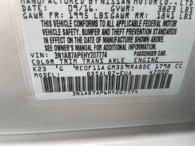 3N1AB7AP6HY207774 Nissan SENTRA S