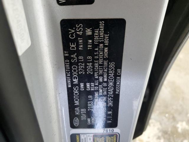 3KPF24AD9KE048586 KIA FORTE FE