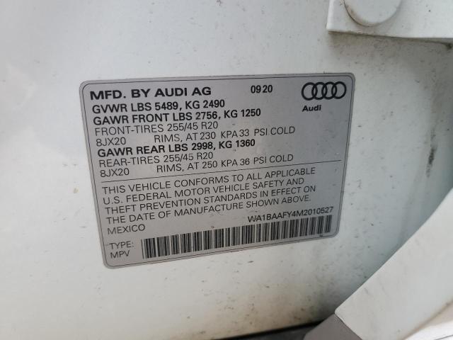 WA1BAAFY4M2010527 Audi Q5 Premium Plus