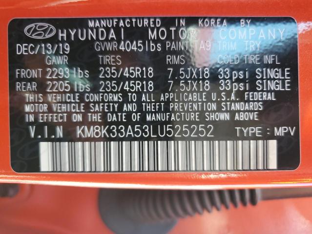 KM8K33A53LU525252 Hyundai Kona Limited