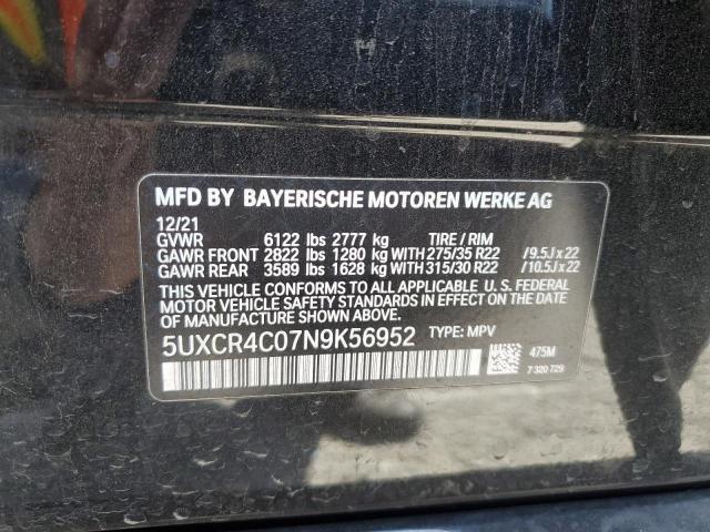 5UXCR4C07N9K56952 BMW X5 Sdrive 40i