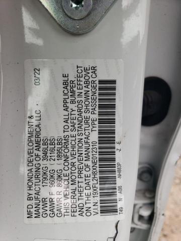 19XFL2H8XNE012310 Honda Civic Sport