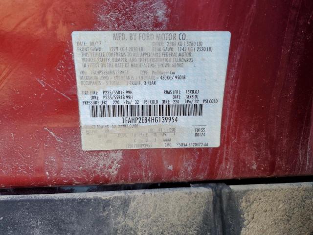 1FAHP2E84HG139954 Ford TAURUS SEL