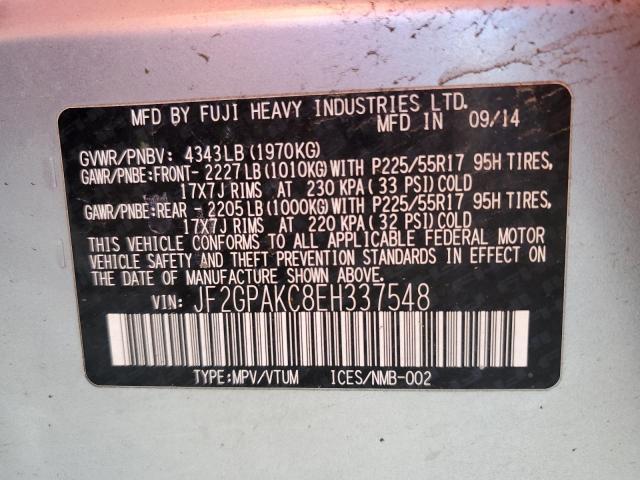 JF2GPAKC8EH337548 Subaru Xv Crosstrek 2.0 Limited